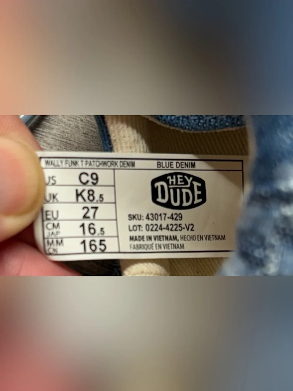 Hey Dude Kids Denim Blue Slip-On Sneakers